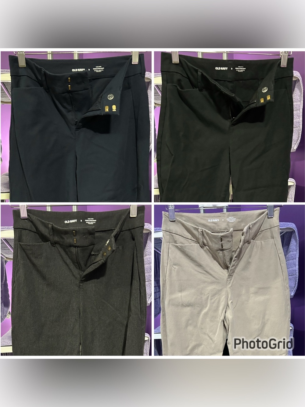 Lot of 4 Old Navy High Rise Pixie Straight Ankle Pants Like petite inseam Size 2